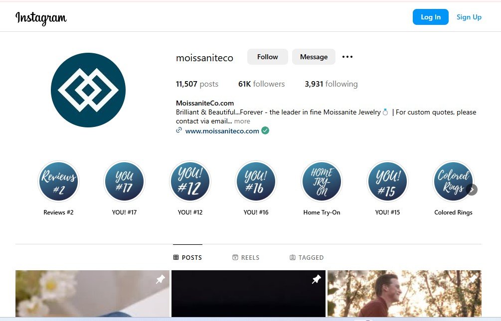MoissaniteCo Instagram Profile