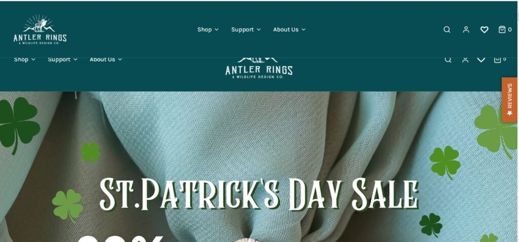 Antler Rings Website Homepage