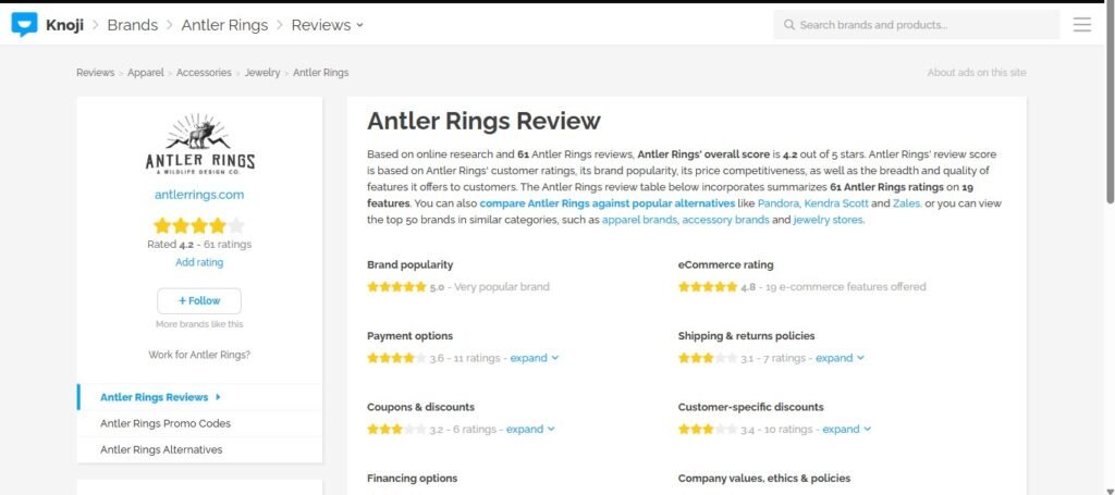 Antler Rings Reviews On konji