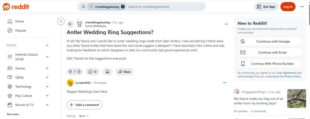 Antler Rings Reviews on reddit