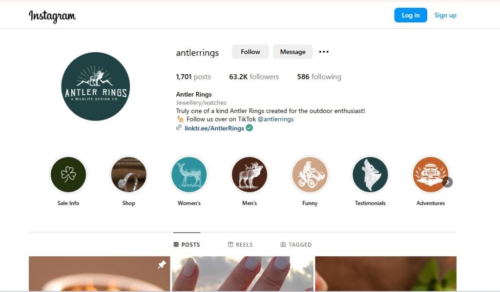 Antler Rings Instagram Profile