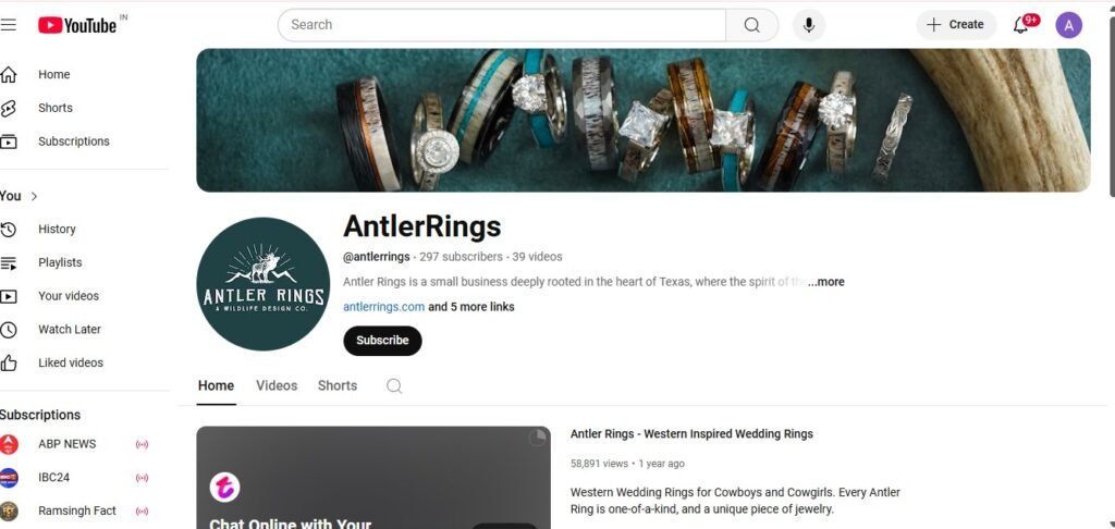 Antler Rings Youtube Channel