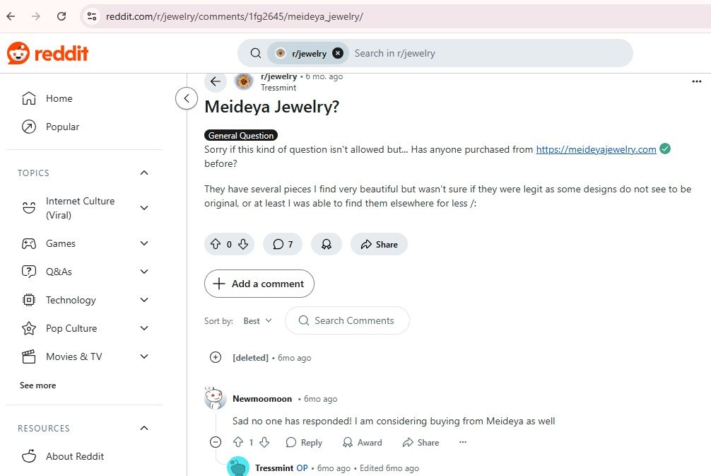 Meideya Jewelry Reviews On Reddit