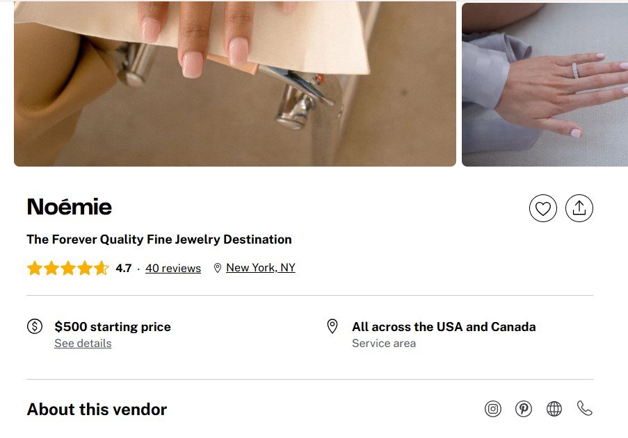 Noemie Jewelry Reviews On theknot