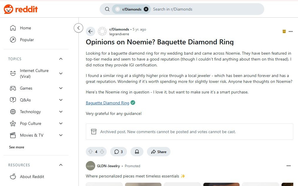 Noemie Jewelry Reviews On Reddit