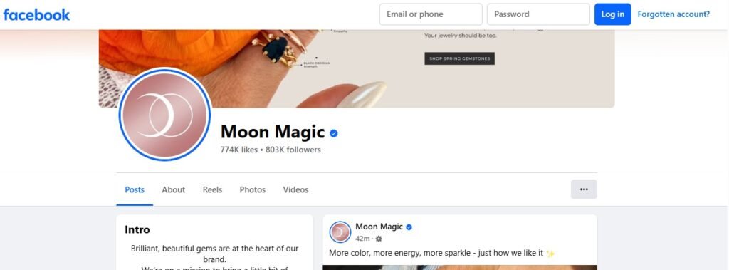 Moon Magic Jewelry Facebook Profile