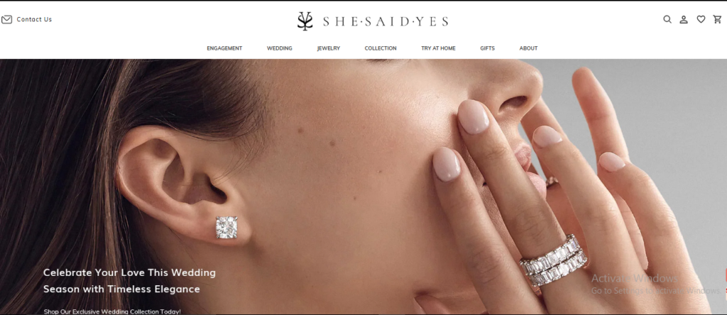 She Said Yes Website Homepage Image