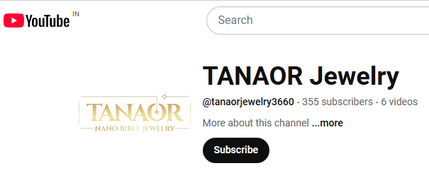 Tanor Jewelry YouTube Channel