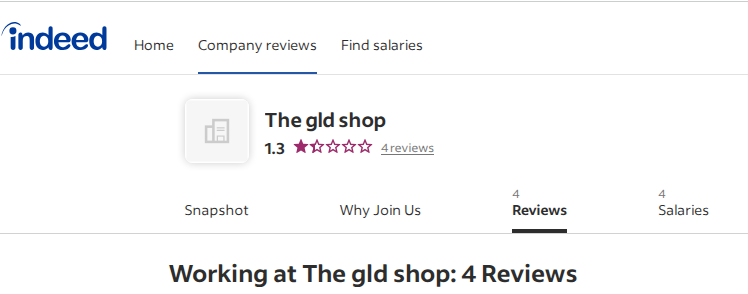 The GLD Shop Review On indeed