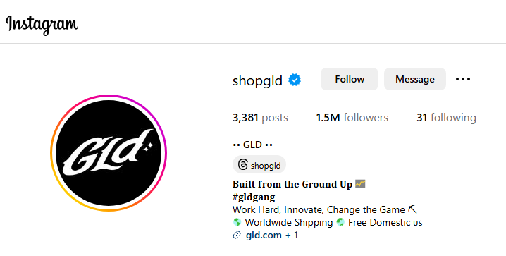 The Gld Shop Instagram Profile Image