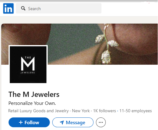 The M Jewelers LinkedIn Profile