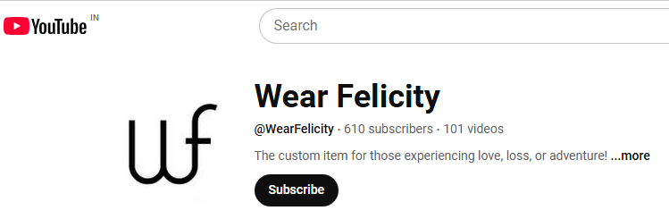 Wear Felicity YouTube Channel