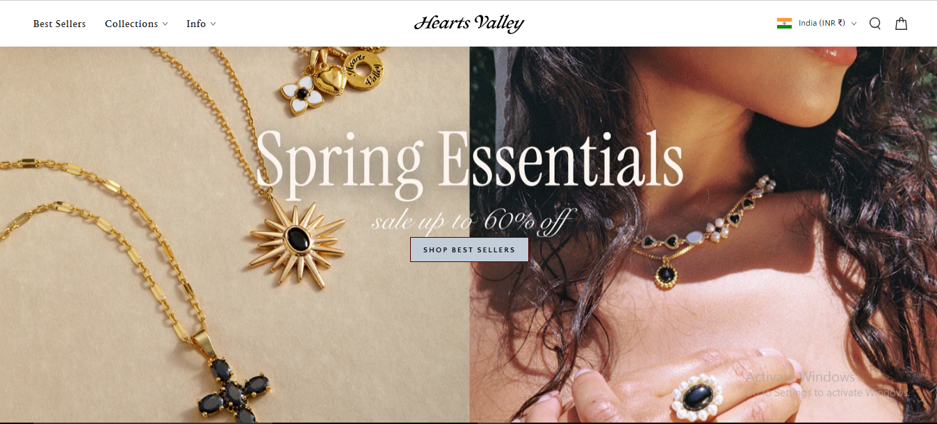 Hearts Valley Jewelry Homepage Image
