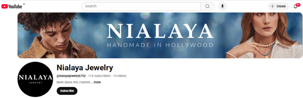 Nialaya Jewelry YouTube Profile