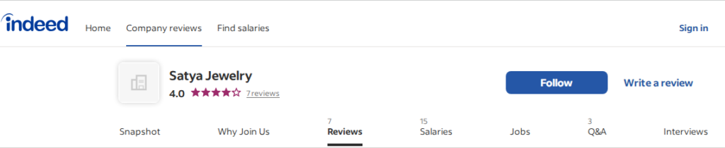 Satya Jewelry Review On indeed