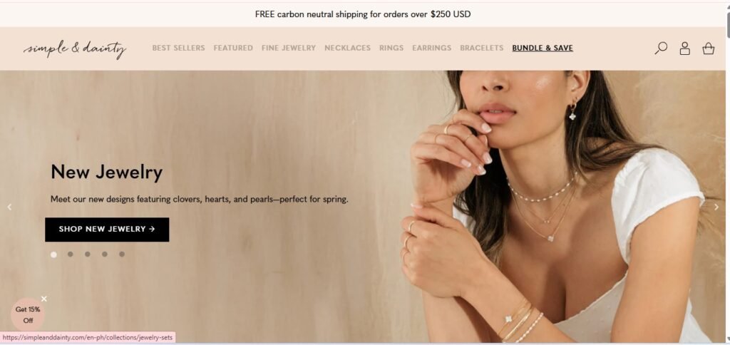 Simple & Dainty Website Homepage