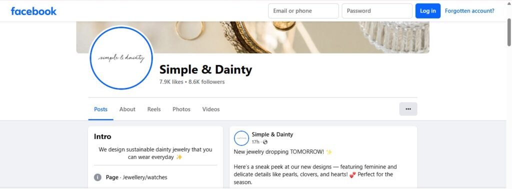 Simple & Dainty Facebook Profile Image