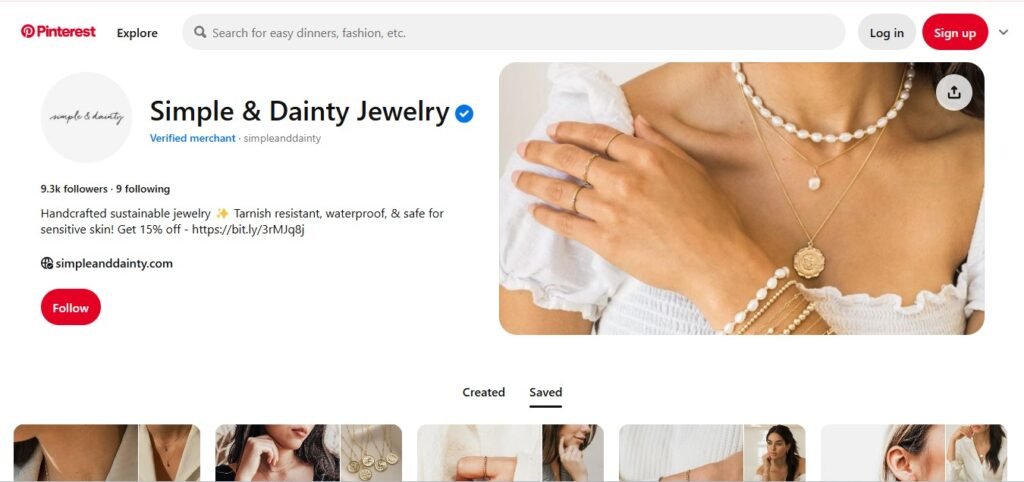 Simple & Dainty Pinterest Profile Image