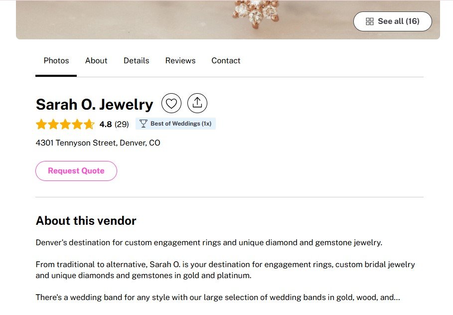 Sarah O Jewelry Reviews On theknot