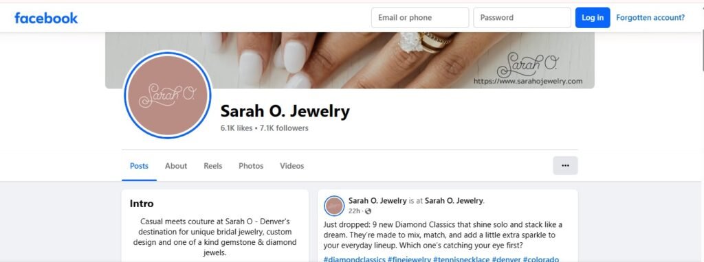 Sarah O Jewelry Facebook Profile image