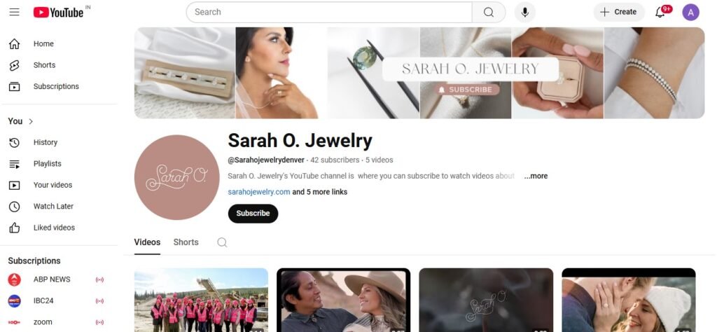 Sarah O Jewelry YouTube Channel