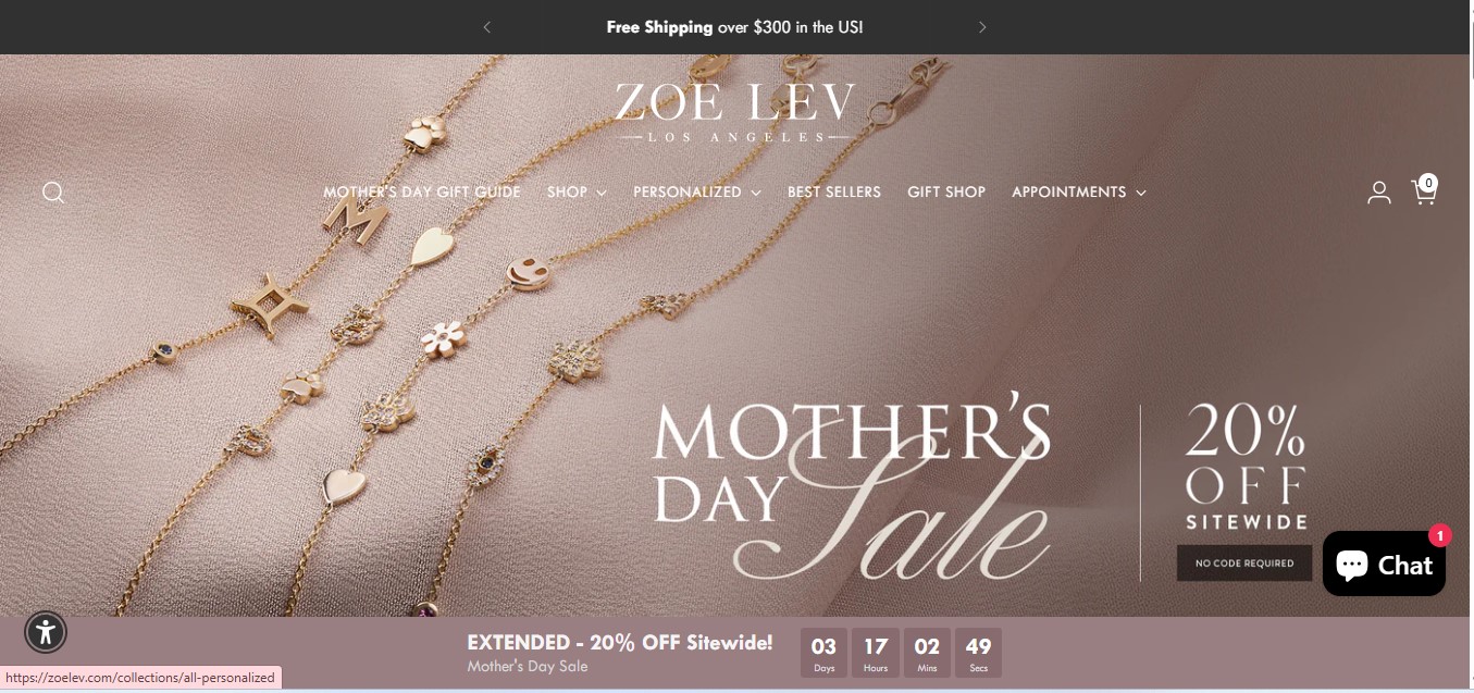 Zoe Lev Jewelry Homepage