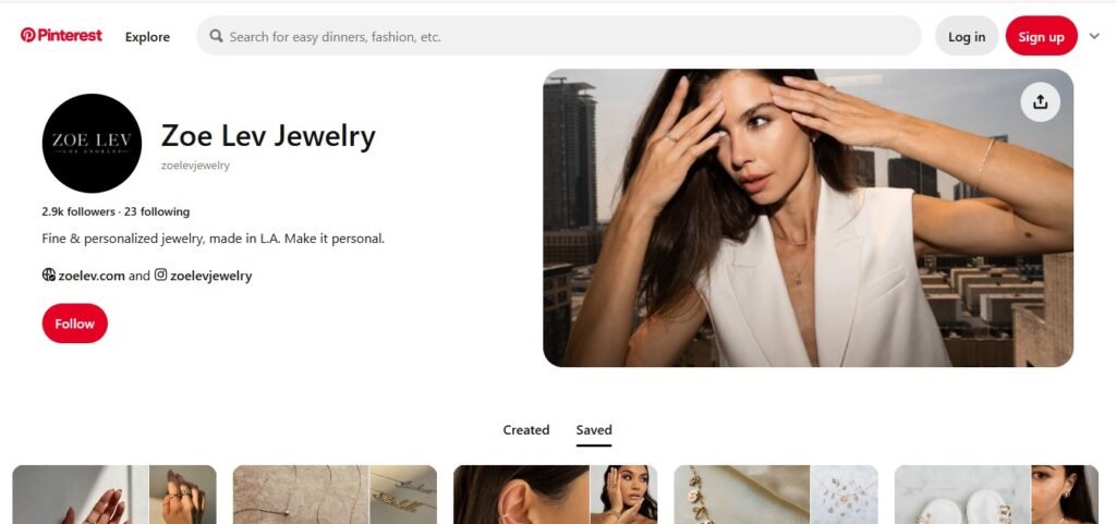 Zoe Lev Jewelry Pinterest Profile Image
