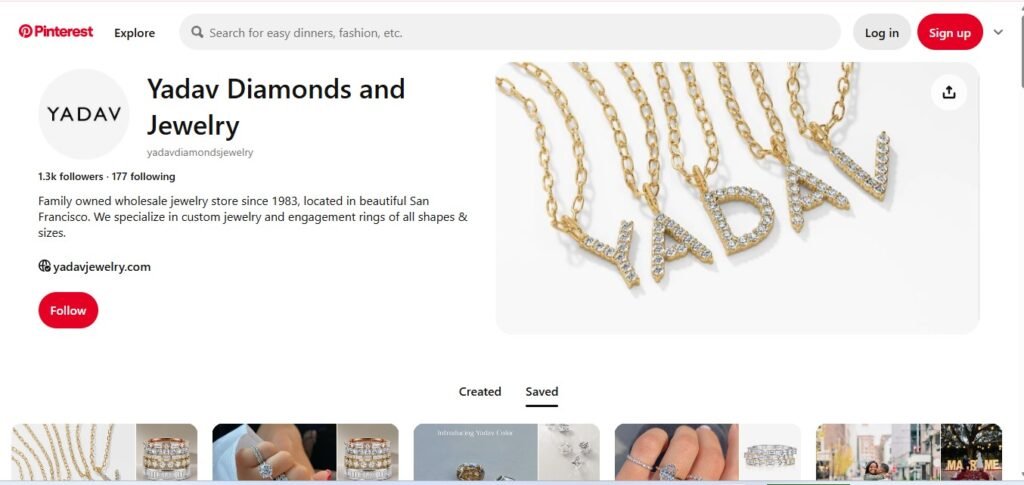 Yadav Jewelry Pinterest Profile Image