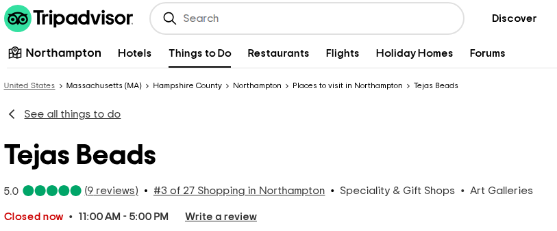 Tejas Beads Review On Tripadvisor