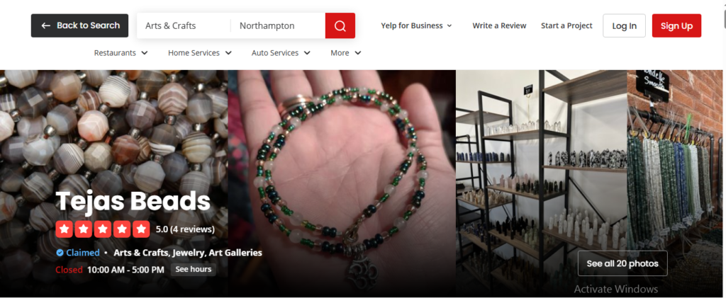 Tejas Beads Review On Yelp