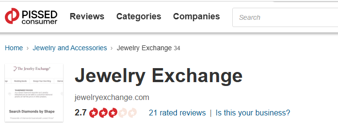 The Jewelry Exchange Review On PissedConsumer