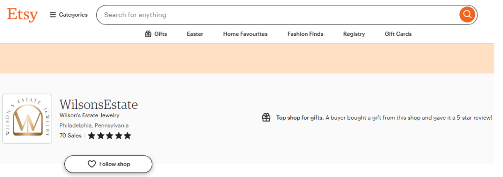 Wilson's Estate Jewelry Review On Etsy