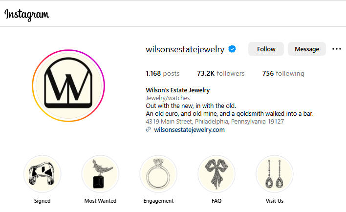 Wilson's Estate Jewelry Review On Instagram
