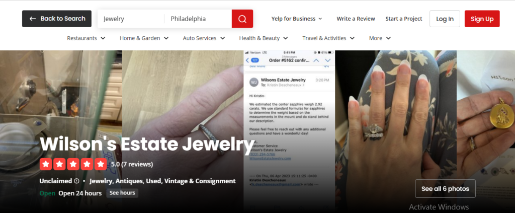 Wilson's Estate Jewelry Review On Yelp