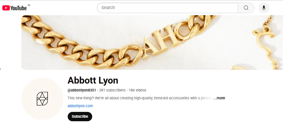 Abbott Lyon Jewellery YouTube Channel