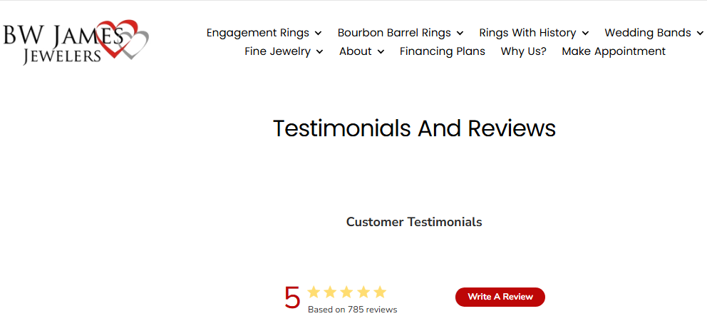 BW James Jewelers Review On BW James Jewelers