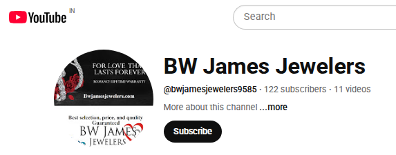BW James Jewelers YouTube Channel