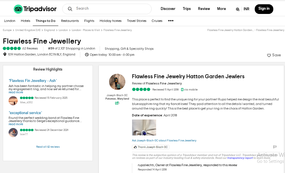 Flawless Fine Jewellery Review On Tripadvisor