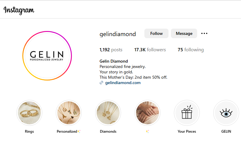 Gelin Diamond Instagram Profile