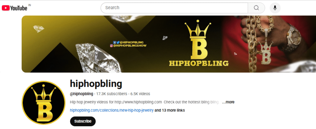 Hiphopbling YouTube Channel