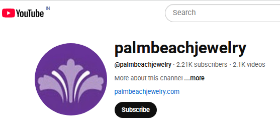 Palm Beach Jewelry YouTube Channel