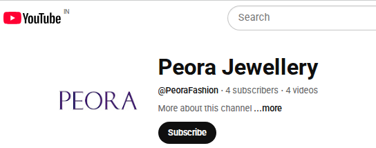 Peora Jewelry YouTube Channel