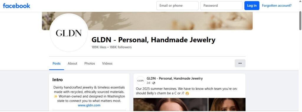 GLDN Jewelry Facebook Profile Image