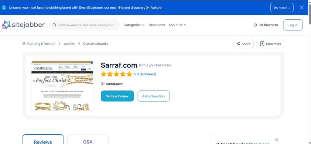 Sarraf Jewelry Reviews On Sitejabber