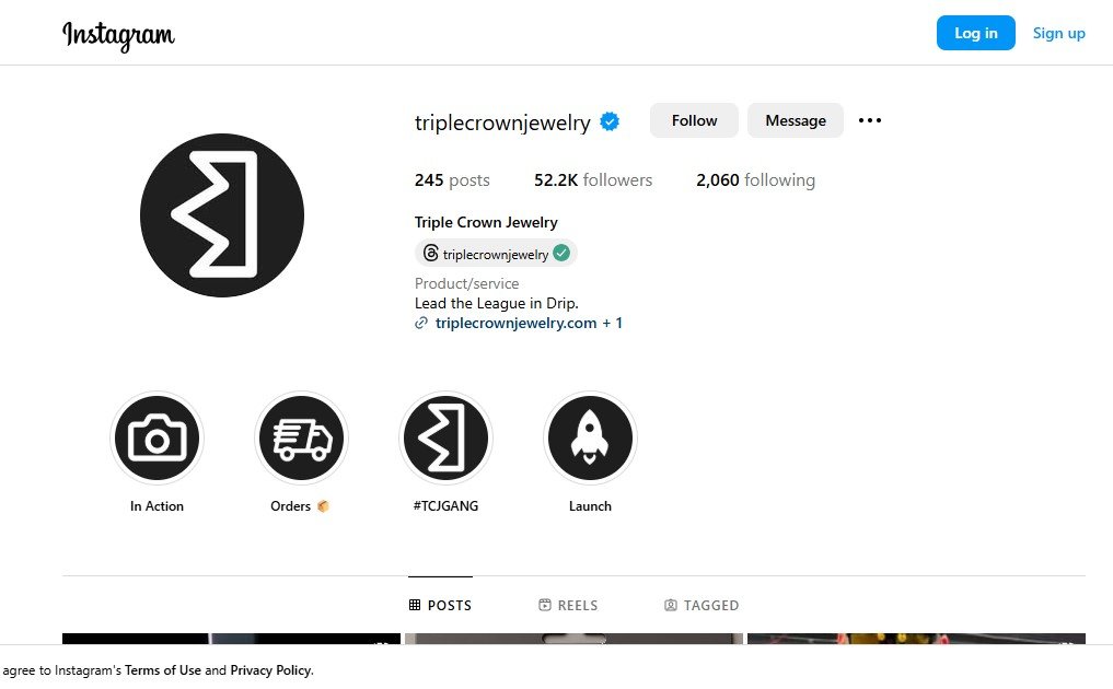 Triple Crown Jewelry Instagram Profile Image
