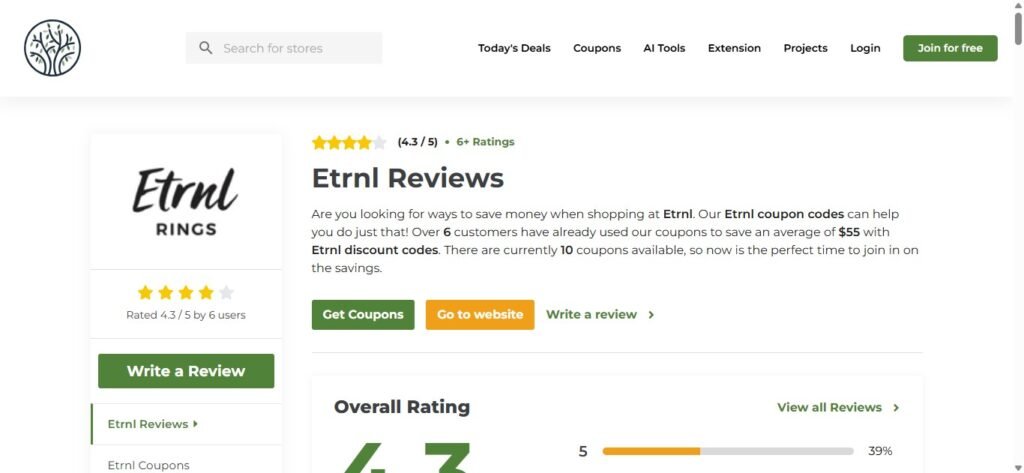 Etrnl Rings Reviews On TenereTeam