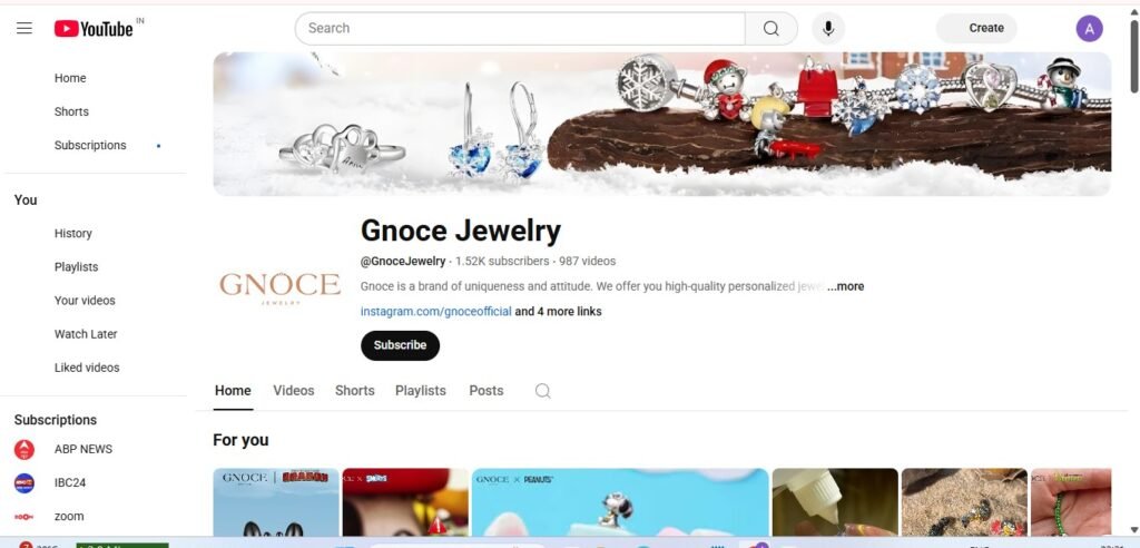 Gnoce Jewelry Youtube Profile Image