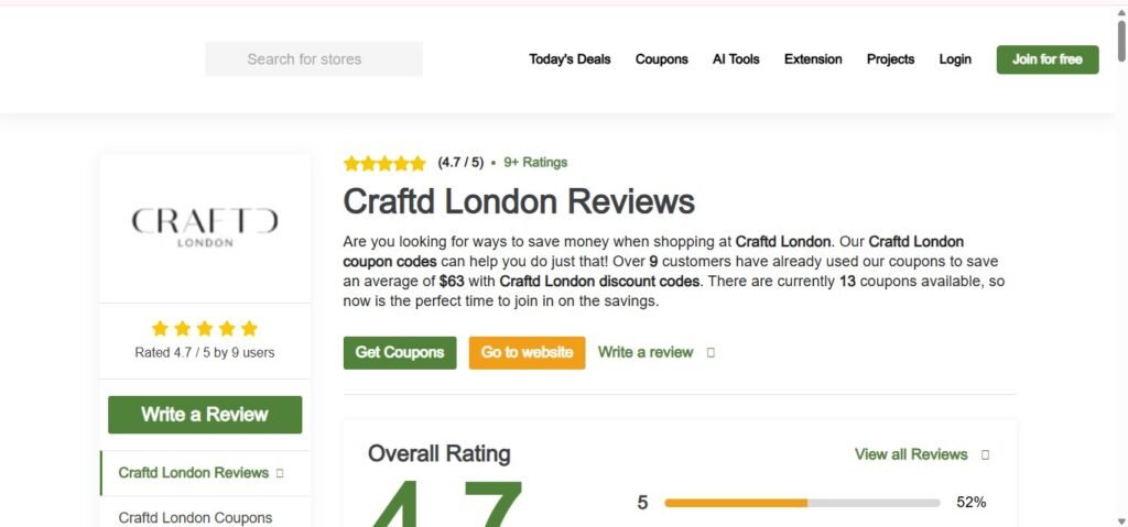 Craftd London Reviews On TenereTeam