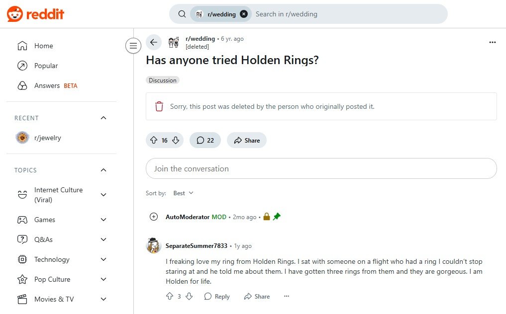Holden Rings Reviews On Reddit