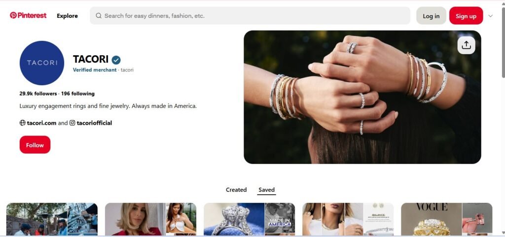 Tacori Pinterest Profile